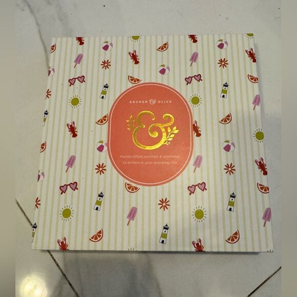 Archer and olive red notebook with Gold Lighthouse Design #21 - Picture 2 of 6